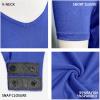 imagePOSESHE Womens Plus Size Bodysuit V neck Short Sleeves Casual Basic Bodysuit Tops Jumpsuit TshirtsRoyal Blue