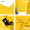 imagePOSESHE Womens Plus Size Bodysuit V neck Short Sleeves Casual Basic Bodysuit Tops Jumpsuit TshirtsYellow