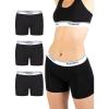 imagePOSESHE Womens Boxer Briefs 6quot Inseam Ultrasoft MicroModal Boyshorts Underwear S5XLBlack  3 Pack
