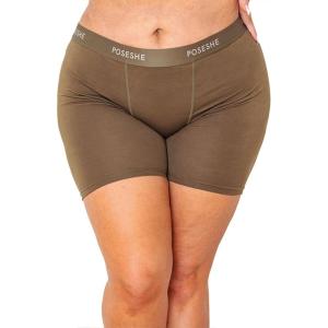 imagePOSESHE Womens Boxer Briefs 6quot Inseam Ultrasoft MicroModal Boyshorts Underwear S5XLOlive Green