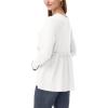 imagePOSESHE Womens Long Sleeve L5X Plus Size Waffle Knit Tunic Tops Button Up V Neck Loose Fit Henley TshirtC04 Long Sleeve White