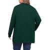 imagePOSESHE Womens Plus Size Cardigan Sweater 2024 Fall Long Sleeve Lightweight Knit Open Front Casual Loose CardiganGreen