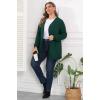 imagePOSESHE Womens Plus Size Cardigan Sweater 2024 Fall Long Sleeve Lightweight Knit Open Front Casual Loose CardiganGreen