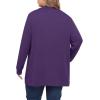 imagePOSESHE Womens Plus Size Cardigan Sweater 2024 Fall Long Sleeve Lightweight Knit Open Front Casual Loose CardiganPurple