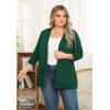 imagePOSESHE Womens Plus Size Casual Lightweight Open Front Cardigans Soft Draped 34 Sleeve CardiganDark Green