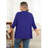 imagePOSESHE Womens Plus Size Casual Lightweight Open Front Cardigans Soft Draped 34 Sleeve CardiganRoyal Blue