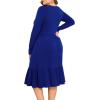 imagePOSESHE Womens Plus Size Dresses Short Sleeve Summer Casual Cute Loose Pleated Tiered Swing TShirt Dresses with PocketsB4royal Blue