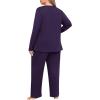 imagePOSESHE Womens Plus Size Short Sleeve Pajama Sets 2 Piece Lounge Sleepwear Ladies Pjs Sets with Pockets LoungePurple