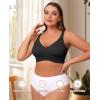 imagePOSESHE Womens Wirefree Bras Full Coverage No Underwire Everyday Bras Comfortable Wireless Padded TShirt BraletteBlack