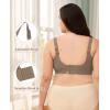imagePOSESHE Womens Wirefree Bras Full Coverage No Underwire Everyday Bras Comfortable Wireless Padded TShirt BraletteCoffee
