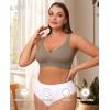 imagePOSESHE Womens Wirefree Bras Full Coverage No Underwire Everyday Bras Comfortable Wireless Padded TShirt BraletteCoffee