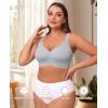 imagePOSESHE Womens Wirefree Bras Full Coverage No Underwire Everyday Bras Comfortable Wireless Padded TShirt BraletteGrey