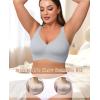 imagePOSESHE Womens Wirefree Bras Full Coverage No Underwire Everyday Bras Comfortable Wireless Padded TShirt BraletteGrey