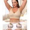 imagePOSESHE Womens Wirefree Bras Full Coverage No Underwire Everyday Bras Comfortable Wireless Padded TShirt BraletteNude