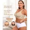 imagePOSESHE Womens Wirefree Bras Full Coverage No Underwire Everyday Bras Comfortable Wireless Padded TShirt BraletteNude