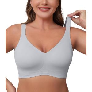 imagePOSESHE Womens Wirefree Bras Full Coverage No Underwire Everyday Bras Comfortable Wireless Padded TShirt BraletteGrey
