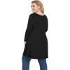 imagePOSESHE Plus Size Tunic Tops Women L5X Long Sleeve Button Basic Loose Tee Shirts Casual Flowy Swing V Neck Blouse TShirtC01 Long Sleeve Black