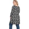 imagePOSESHE Plus Size Tunic Tops Women L5X Long Sleeve Button Basic Loose Tee Shirts Casual Flowy Swing V Neck Blouse TShirtC08 Longprint Black