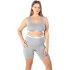 imagePOSESHE Womens High Waisted Boxer Briefs with Crotch Lining 6quot Inseam and Ultrasoft MicroModal S3XLHigh Waist  Grey