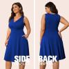imagePOSESHE Womens Plus Size Dresses Sleeveless Wrap VNeck Sundress Casual Summer Wedding Guest Cocktail Dress with Pockets05royal Blue