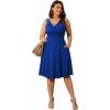 imagePOSESHE Womens Plus Size Dresses Sleeveless Wrap VNeck Sundress Casual Summer Wedding Guest Cocktail Dress with Pockets05royal Blue