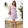 imagePOSESHE Womens Plus Size Dresses Sleeveless Wrap VNeck Sundress Casual Summer Wedding Guest Cocktail Dress with Pockets06light Purple