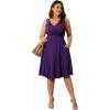 imagePOSESHE Womens Plus Size Dresses Sleeveless Wrap VNeck Sundress Casual Summer Wedding Guest Cocktail Dress with Pockets06purple
