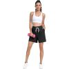 imagePOSESHE Womens Plus Size Running Shorts Casual Summer Athletic Workout Shorts High Waisted Gym Yoga Lounge Shorts PantsB01 Black