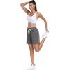imagePOSESHE Womens Plus Size Running Shorts Casual Summer Athletic Workout Shorts High Waisted Gym Yoga Lounge Shorts PantsB02 Dark Gray