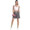 imagePOSESHE Womens Plus Size Running Shorts Casual Summer Athletic Workout Shorts High Waisted Gym Yoga Lounge Shorts PantsB02 Dark Gray