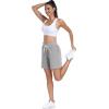 imagePOSESHE Womens Plus Size Running Shorts Casual Summer Athletic Workout Shorts High Waisted Gym Yoga Lounge Shorts PantsB05 Light Gray