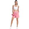 imagePOSESHE Womens Plus Size Running Shorts Casual Summer Athletic Workout Shorts High Waisted Gym Yoga Lounge Shorts PantsB07 Pink