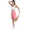 imagePOSESHE Womens Plus Size Running Shorts Casual Summer Athletic Workout Shorts High Waisted Gym Yoga Lounge Shorts PantsB07 Pink