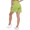 imagePOSESHE Womens Plus Size Running Shorts Casual Summer Athletic Workout Shorts High Waisted Gym Yoga Lounge Shorts PantsB08 Green