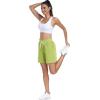 imagePOSESHE Womens Plus Size Running Shorts Casual Summer Athletic Workout Shorts High Waisted Gym Yoga Lounge Shorts PantsB08 Green