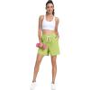 imagePOSESHE Womens Plus Size Running Shorts Casual Summer Athletic Workout Shorts High Waisted Gym Yoga Lounge Shorts PantsB08 Green
