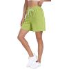 imagePOSESHE Womens Plus Size Running Shorts Casual Summer Athletic Workout Shorts High Waisted Gym Yoga Lounge Shorts PantsB08 Green