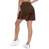 imagePOSESHE Womens Plus Size Running Shorts Casual Summer Athletic Workout Shorts High Waisted Gym Yoga Lounge Shorts PantsB09 Coffee