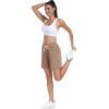 imagePOSESHE Womens Plus Size Running Shorts Casual Summer Athletic Workout Shorts High Waisted Gym Yoga Lounge Shorts PantsB10 Khaki
