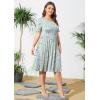 imagePOSESHE Womens Plus Size Summer Dress 2024 Casual Short Sleeve Empire Waist Loose Fit Swing TShirt Dress with PocketsB1yellow Rose