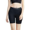 imagePOSESHE Womens High Waisted Boxer Briefs with Crotch Lining 6quot Inseam and Ultrasoft MicroModal S3XLHigh Waist  All Black