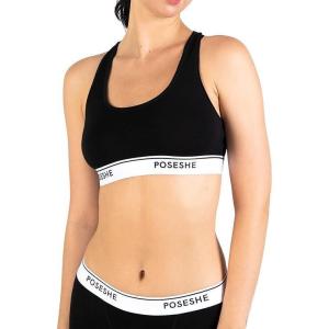 imagePOSESHE Womens UltraSoft Micromodal Bralettes S5XL Plus Size BraBlack  3 Pack
