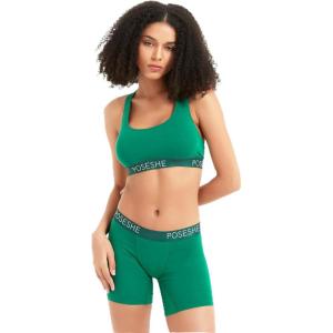 imagePOSESHE Womens UltraSoft Micromodal Bralettes S5XL Plus Size BraGreen