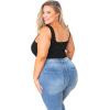 imagePOSESHE Plus Size Tank Bodysuit For Curvy WomenBlack