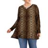 imagePOSESHE Plus Size Tops for Womens Summer Clothes Short Sleeve Shirts Casual V Neck Tunic Asymmetrical Blouses