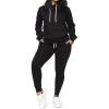 imagePOSESHE Women L5X Plus Size High Waisted Sweatpants Drawstring Jogger Pants Tapered Athletic Workout Yoga Lounge PantsC01 Black