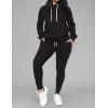 imagePOSESHE Women L5X Plus Size High Waisted Sweatpants Drawstring Jogger Pants Tapered Athletic Workout Yoga Lounge PantsC01 Black