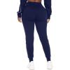 imagePOSESHE Women L5X Plus Size High Waisted Sweatpants Drawstring Jogger Pants Tapered Athletic Workout Yoga Lounge PantsC02 Navy