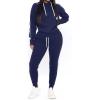 imagePOSESHE Women L5X Plus Size High Waisted Sweatpants Drawstring Jogger Pants Tapered Athletic Workout Yoga Lounge PantsC02 Navy