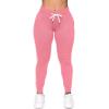 imagePOSESHE Women L5X Plus Size High Waisted Sweatpants Drawstring Jogger Pants Tapered Athletic Workout Yoga Lounge PantsC05 Pink